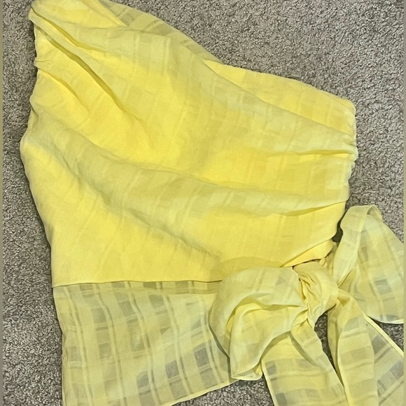 Amanda Uprichard SLEEVELESS BEXLEY TOP in Allegro/Lemon Yellow Size: XS - Picture 3 of 11